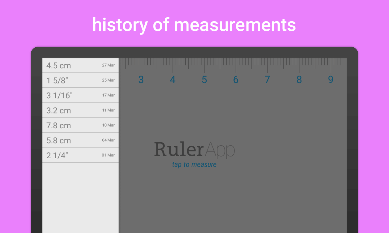 Ruler App history